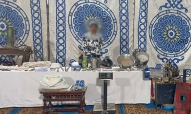 ضبط مصنع لانتاج وتصنيع مخدري الهيروين والحشيش داخل مزرعة بالاسماعيلية