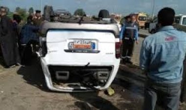  إصابة 12 شخصًا في انقلاب سيارة ميكروباص بالفيوم