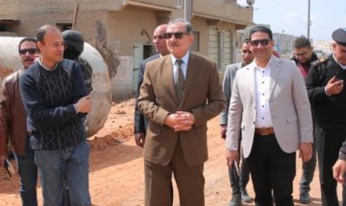 محافظ كفرالشيخ يتابع أعمال تغطية المجارى المائية بجانبي دائري المحافظة