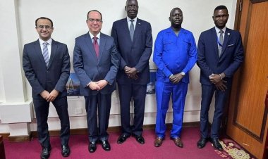 سفير مصر في جوبا يلتقي وزير الطرق والجسور الجنوب سوداني