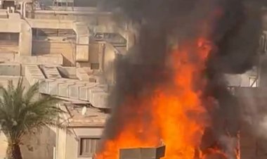 استمرار  حريق لوكيشن تصوير داخل ستوديو مصر 