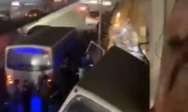 حادث مروع.. ميني باص يخترق حاجز الدائري بالمهندسين ويقتحم بلكونة شقة وإصابات