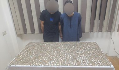 ضبط 1945 عملة أثرية بحوزة شخصين في الجيزة