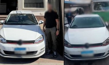 ضبط قائد سيارة لإيقاف المركبة أعلى شريط الترام بالإسكندرية وتعطيل الحركة المرورية