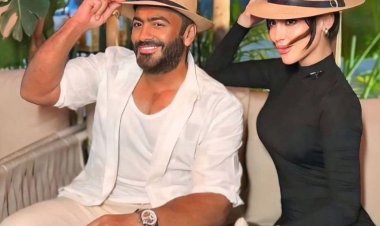 بالصور.. نجوم الفن والكرة فى افتتاح مطعم تامر حسنى