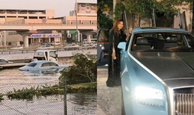 أحلام تفقد سيارة «رولز رويس» في فيضانات الإمارات