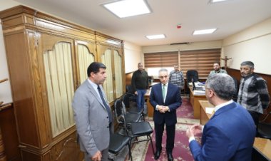 تطبيقا للعمل عن بُعد..وزير العدل يباشر مهامه من مركز الدراسات ويلتقي نادي مجلس الدولة