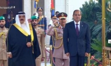 مراسم استقبال رسمية لعاهل البحرين الملك حمد بن عيسى فى قصر الاتحادية