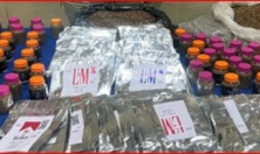 ضبط 300 كيلو تبغ مجهول المصدر داخل مخزن  بالجمالية 