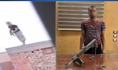 القبض على المتهم بإطلاق النار من أعلى سطح منزله بأسوان 