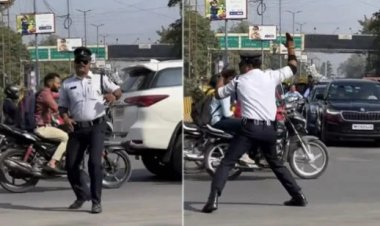 «الشرطي سينج» يحصد ملايين المشهدات برقصات مايكل جاكسون أثناء تنظيمه المرور