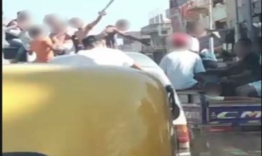 كشف ملابسات فيديو لمجموعة أشخاص يعطلون المرور ويشهرون أسلحة بيضاء بالبحيرة