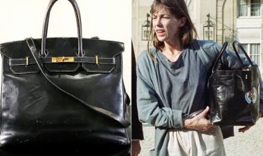 رغم الخدوش والبقع..أول حقيبة بيركن صممت خصيصاً  لـ جين بيركن فى  1985  بـ 10 مليون دولار  فى مزاد بباريس
