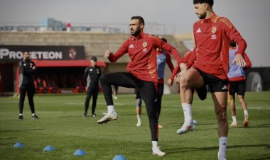 الأهلي يختتم تدريباته قبل السفر إلى قطر