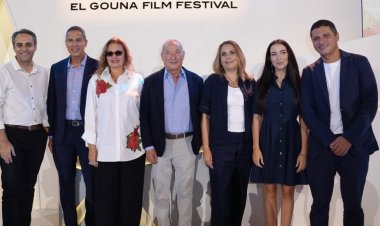 سميح ساويرس ويسرا وعمرو منسي يتصدرون المشهد في المؤتمر الصحفي للدورة التاسعة من مهرجان الجونة السينمائي