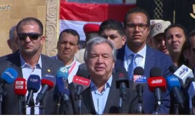 بحضور قيادات أمنية.. جوتيريش يتفقد معبر رفح