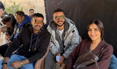 محمد سامي يفاجئ مي عمر بزيارة كواليس «الست موناليزا» قبل سباق رمضان