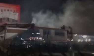 تفاصيل حريق مطعم حضر موت في عين شمس