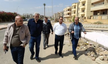 رئيس جهاز الشروق يتفقد مشروع رفع كفاءة الطرق بحي النادي