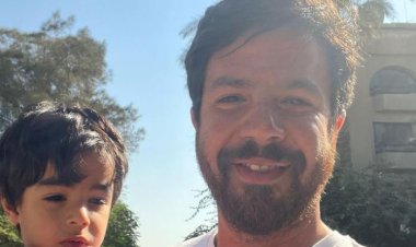 عمر الشناوي رفقة نجله «حسن»: «أحلى أوقات حياتي»