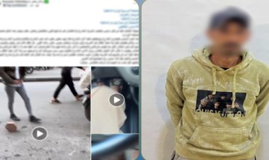 ضبط منادي سيارات حجز الطريق بالأحجار بوسط البلد