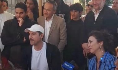 أحمد عز وأروى جودة في عرض الأفلام القصيرة للمخرجة ساندرا نشأت بمهرجان القاهرة