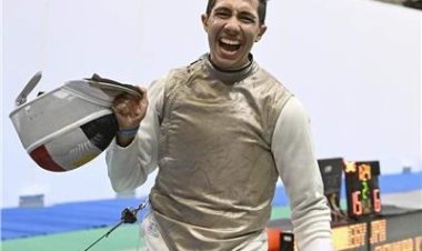 محمد حمزة يتوج بذهبية سلاح الشيش في دورة ألعاب البحر المتوسط