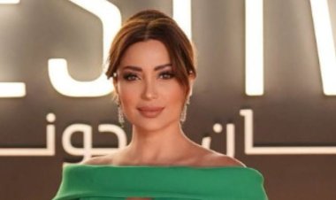 نسرين طافش تخطف الأنظار بفستان اخضر من إمضاء "فؤاد سركيس"