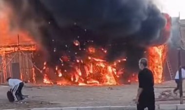 حريق يلتهم لوكيشن مسلسل بيت بابا 2 بمدينة الإنتاج الإعلامي