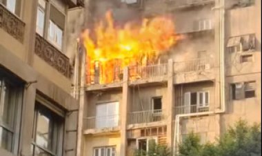  إخماد حريق التهم شقة بأحد العقارات السكنية بشارع شامبليون بمنطقة وسط البلد