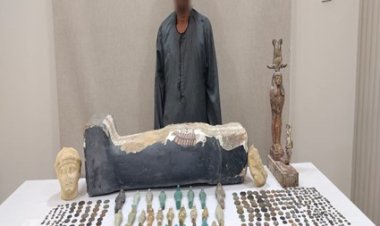 ضبط 533 قطعة أثرية بحوزة مزارع ببني سويف بقصد الاتجار