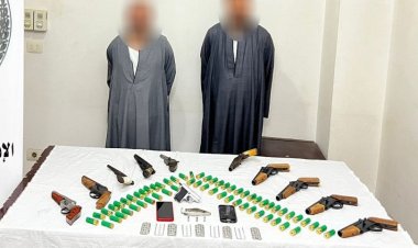 سقوط 4 عناصر إجرامية بحوزتهم 35 فرد خرطوش وطبنجة  في البحيرة والمنيا