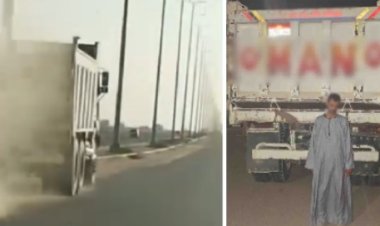 كشف ملابسات فيديو "نقل" تسير برعونة وتصدم سيارة بالجيزة.. وضبط السائق الهارب