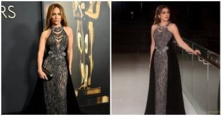 من تصميمات زهير مراد.. أنغام ترتدي في حفلها الأخير بدبي نفس الفستان الذي ارتدته جينيفر لوبيز