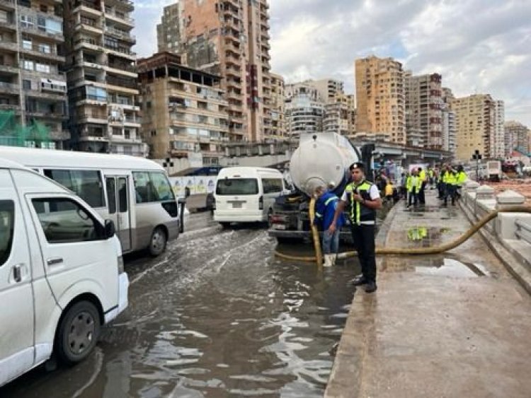جهود أمنية مكثفة لمواجهة تداعيات الطقس السيئ بالإسكندرية