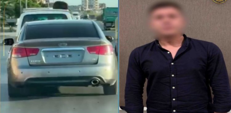 كشف حقيقة قيادة ضابط مرور سيارة بدون لوحات معدنية وزجاج حاجب للرؤية بالبحيرة