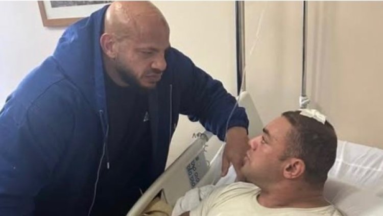 بعد إطلاق النار عليه..  بيج رامي يزور مدير جولدز جيم في المستشفى