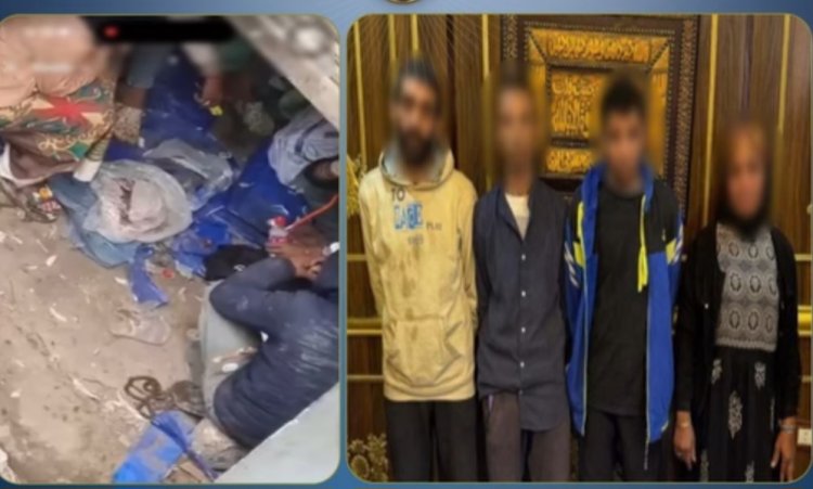 القبض على 3 عمال وسيدة بعد ظهورهم فى فيديو أثناء تعاطي مخدر الآيس