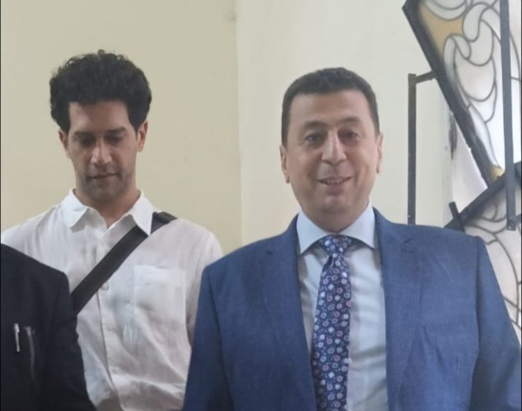 الفنان أحمد مجدى يغادر نيابة قصر النيل بعد الاستماع لأقواله فى اتهامه لعدة أشخاص باقتحام مكتبه