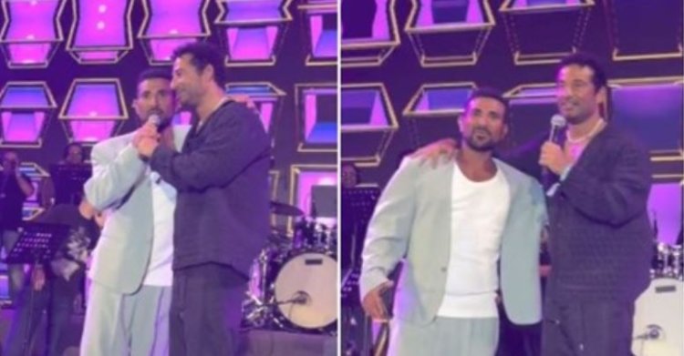 عمرو سعد يمازح أحمد سعد في حفله بمراسي: أجيبه يمثل في دور صامت