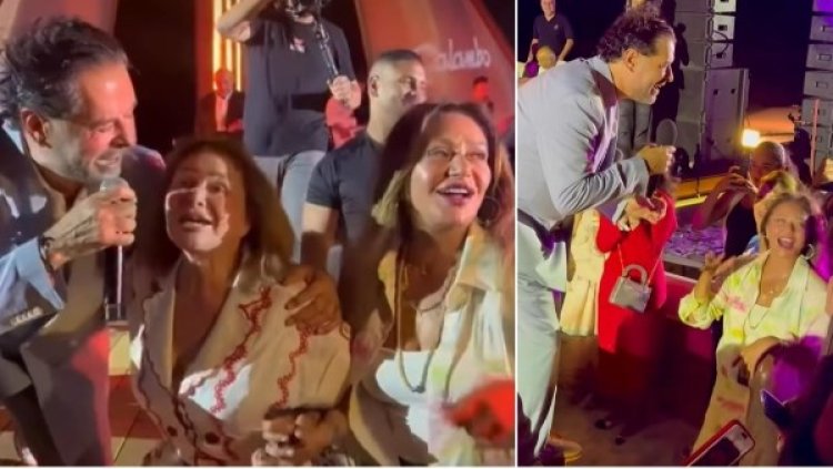 ليلى علوي وإلهام شاهين تتفاعلان بالرقص مع راغب علامة في أحدث حفلاته