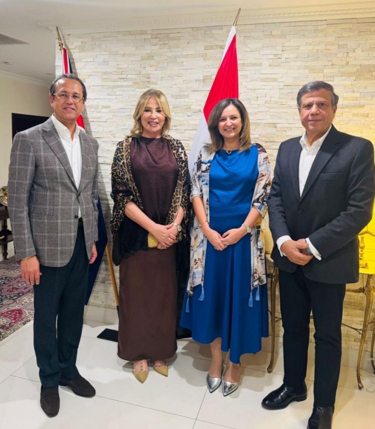 إيناس الدغيدي في ضيافة السفير المصري بأستراليا