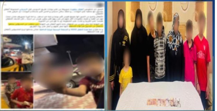 ضبط سيدة بصحبتها 5 أطفال يقومون بالتسول بالشوارع بمنطقة الشروق