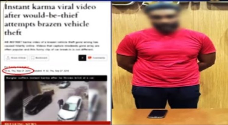 الحجر ضرب في وجهه.. الداخلية تكشف حقيقة فيديو محاولة كسر زجاج سيارة لسرقتها 