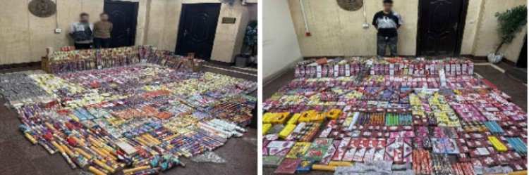 قبل العيد بساعات...ضبط 3 ملايين قطعة ألعاب نارية داخل مخازن  بالقاهرة