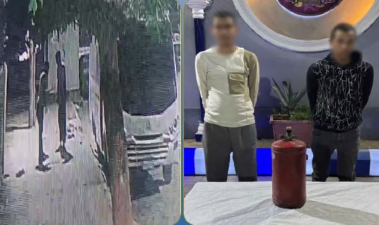 ضبط شخصين سرقا طفاية حريق من ميني باص مدرسة في سوهاج