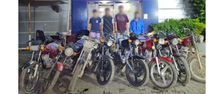 سقوط  لص سرق 8 دراجات نارية  بأسلوب "توصيل الأسلاك" فى المعادي