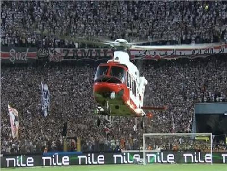 للمرة الأولى تاريخيا..  نقل درع الدوري بطائرة هليكوبتر إلى استاد القاهرة