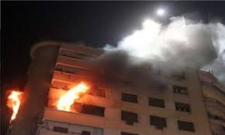 مصرع 6 أشخاص من أسرة واحدة فى حريق هائل داخل شقة سكنية بالمنيب