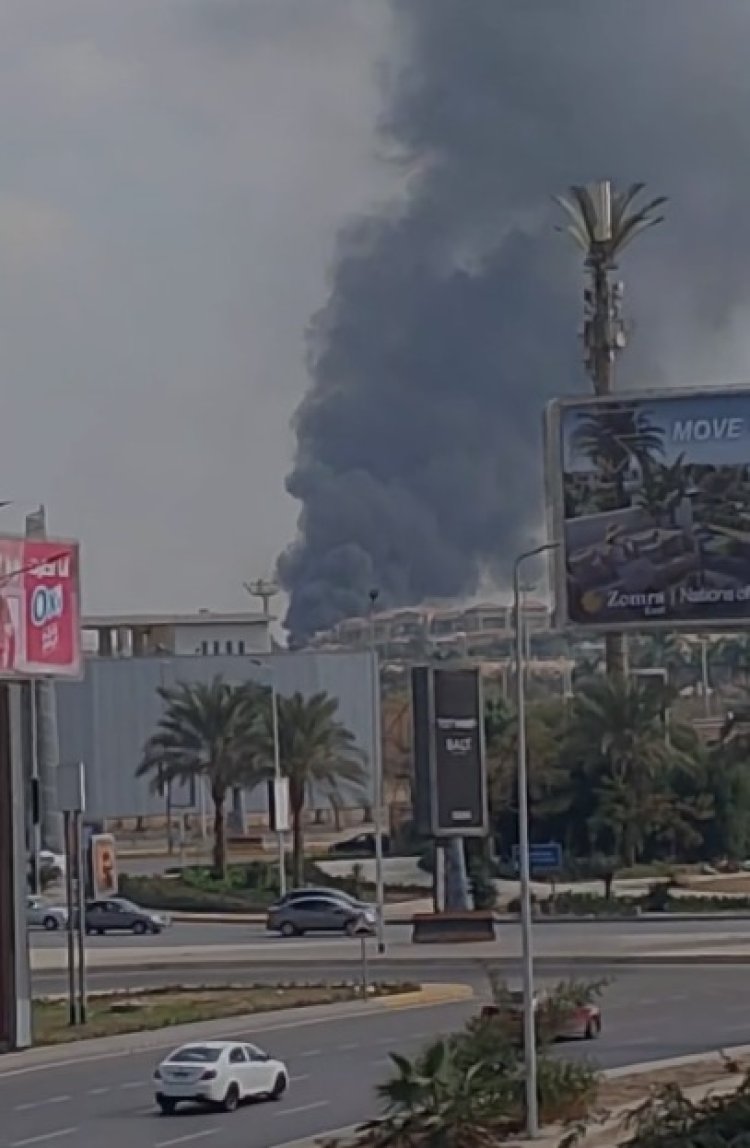 إخماد حريق شب فى موقع تحت الإنشاء بمنطقة القاهرة الجديدة